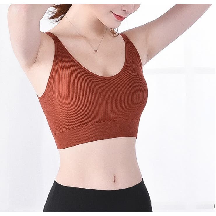 ハーフトップブラ ノンワイヤーブラジャー スポーツブラ | PlusNao | 詳細画像3 