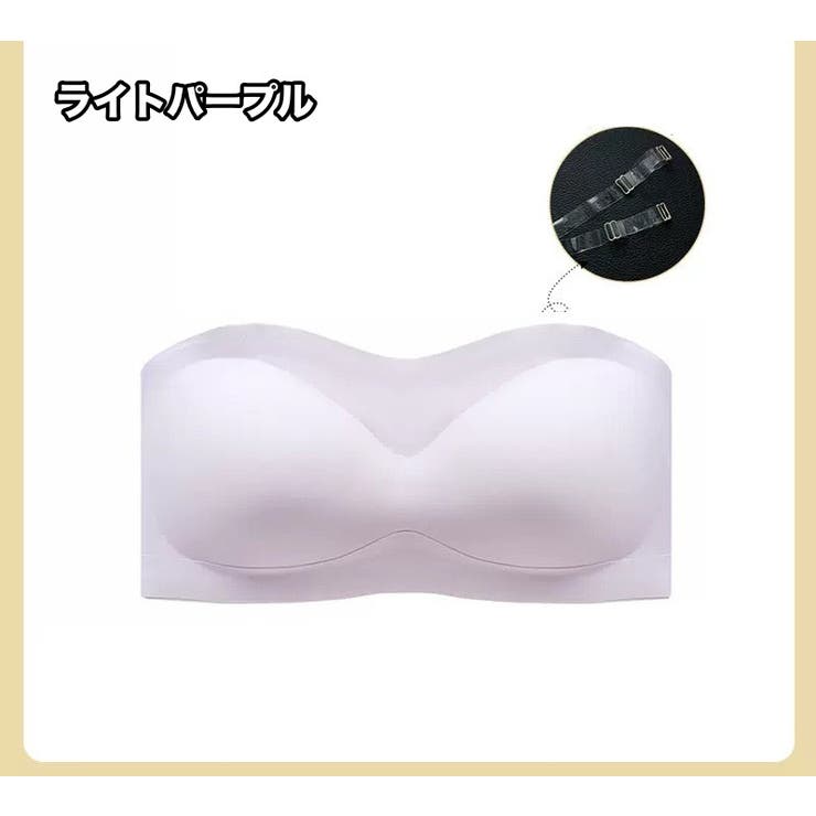 ストラップレスブラ ノンワイヤーブラ 透明ストラップ付き | PlusNao | 詳細画像19 