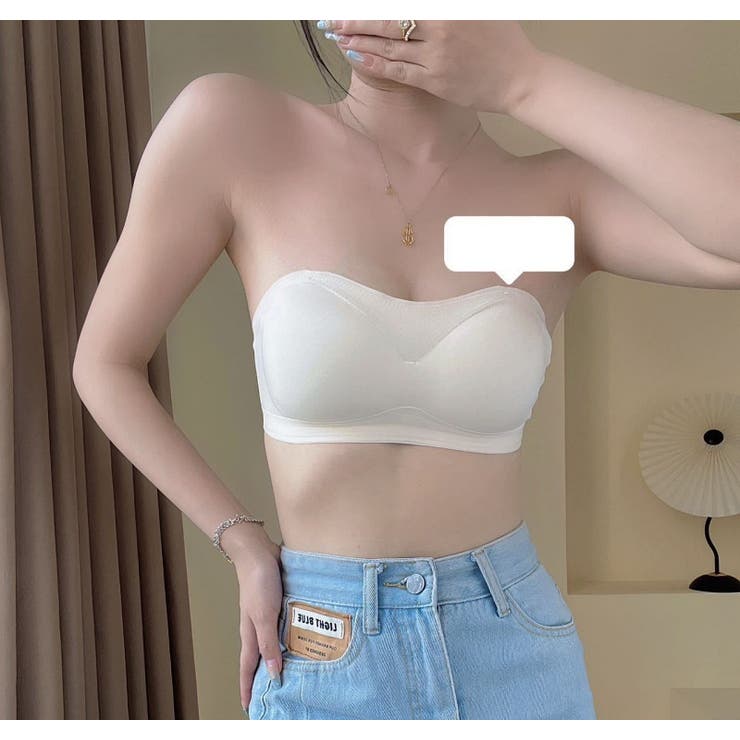 ストラップレスブラ ノンワイヤーブラ 透明ストラップ付き | PlusNao | 詳細画像3 