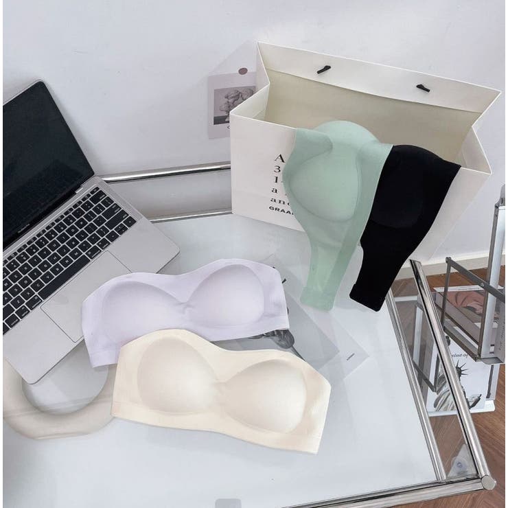 ストラップレスブラ ノンワイヤーブラ 透明ストラップ付き | PlusNao | 詳細画像9 