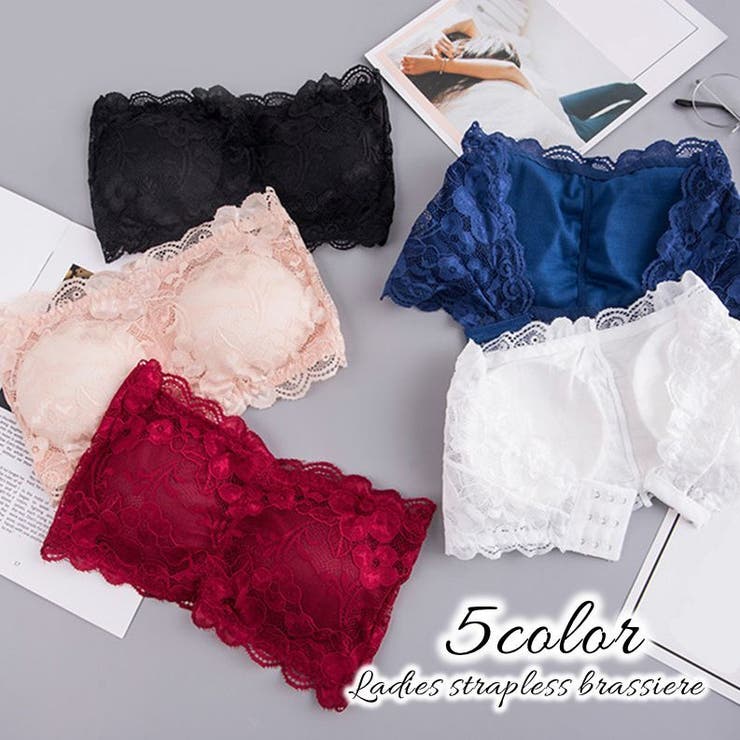 ストラップレスブラジャー チューブトップブラ ハーフトップブラ | PlusNao | 詳細画像1