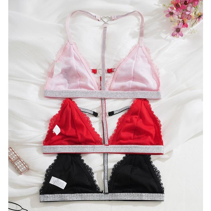 三角ブラ ノンワイヤーブラ フロントホック | PlusNao | 詳細画像10 