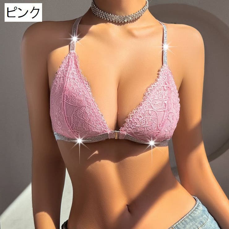 三角ブラ ノンワイヤーブラ フロントホック | PlusNao | 詳細画像14 