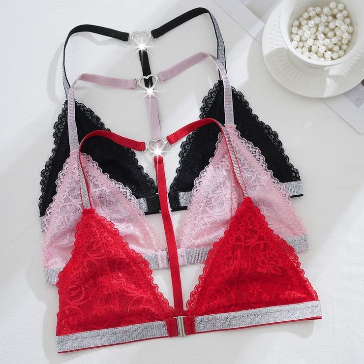 三角ブラ ノンワイヤーブラ フロントホック | PlusNao | 詳細画像8 