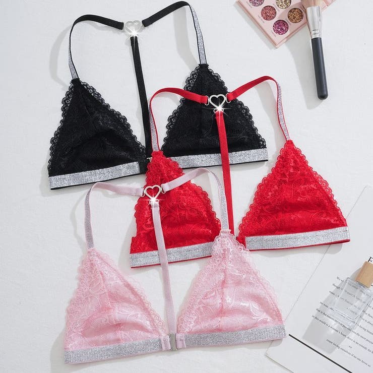 三角ブラ ノンワイヤーブラ フロントホック | PlusNao | 詳細画像9 