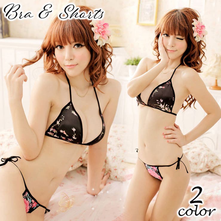 ブラ&ショーツ 三角ブラ 紐パン | PlusNao | 詳細画像1 