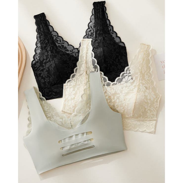 ハーフトップブラ ノンワイヤーブラ ブラジャー | PlusNao | 詳細画像8 