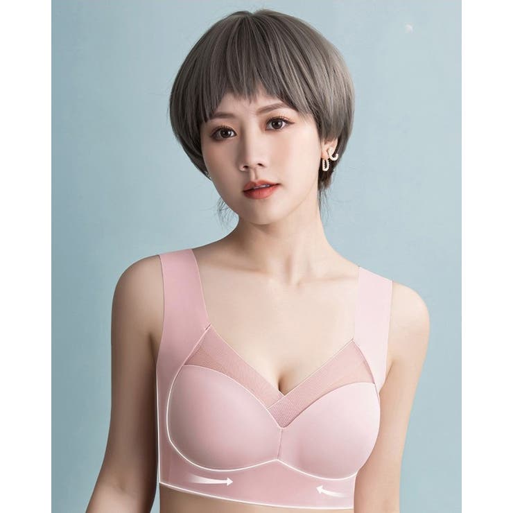 ノンワイヤーブラ ハーフトップブラ レディース | PlusNao | 詳細画像4 