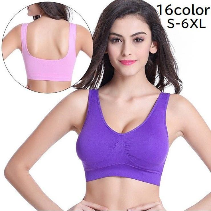 スポーツブラ ノンワイヤーブラ ブラジャー | PlusNao | 詳細画像1 