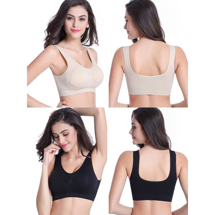 スポーツブラ ノンワイヤーブラ ブラジャー | PlusNao | 詳細画像2 