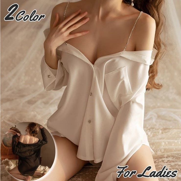 セクシーランジェリー シャツ オフショルダー | PlusNao | 詳細画像1 