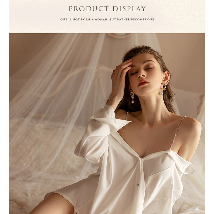 セクシーランジェリー シャツ オフショルダー | PlusNao | 詳細画像6 