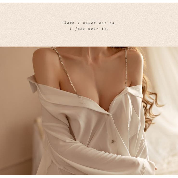 セクシーランジェリー シャツ オフショルダー | PlusNao | 詳細画像9 