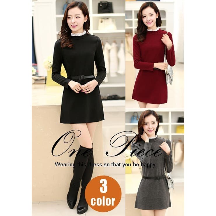 長袖ワンピース ハイネックワンピース ミニワンピース 品番 Fq Plusnao プラスナオ のレディースファッション通販 Shoplist ショップリスト