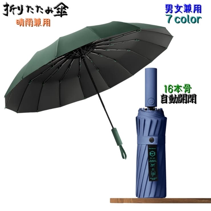 折りたたみ傘 晴雨兼用 自動三つ折り傘 | PlusNao | 詳細画像1 