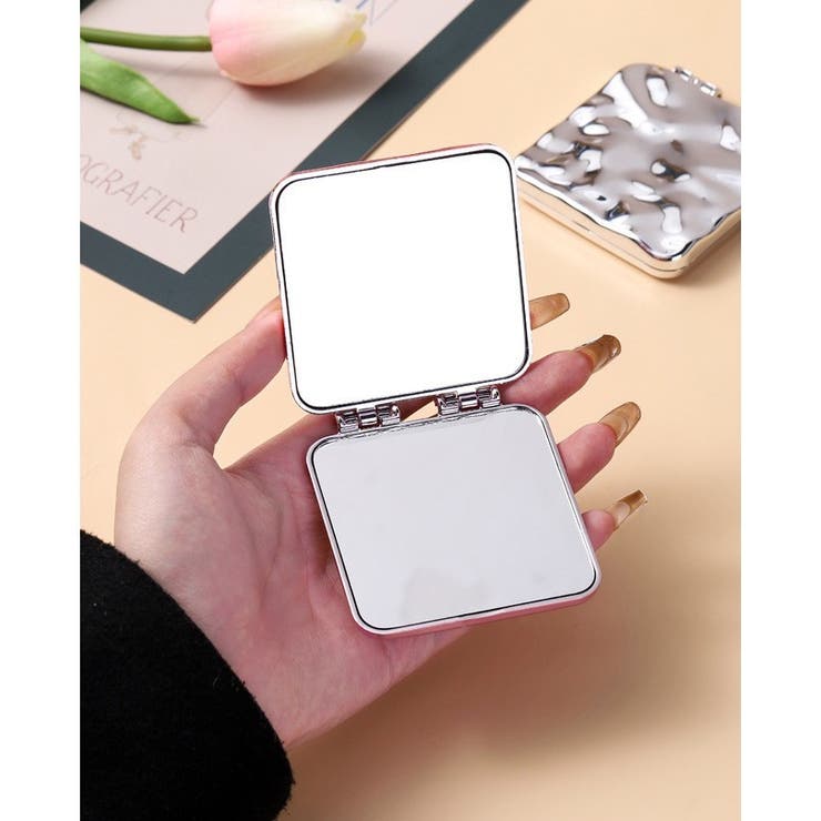 コンパクトミラー 手鏡 折りたたみ | PlusNao | 詳細画像2 