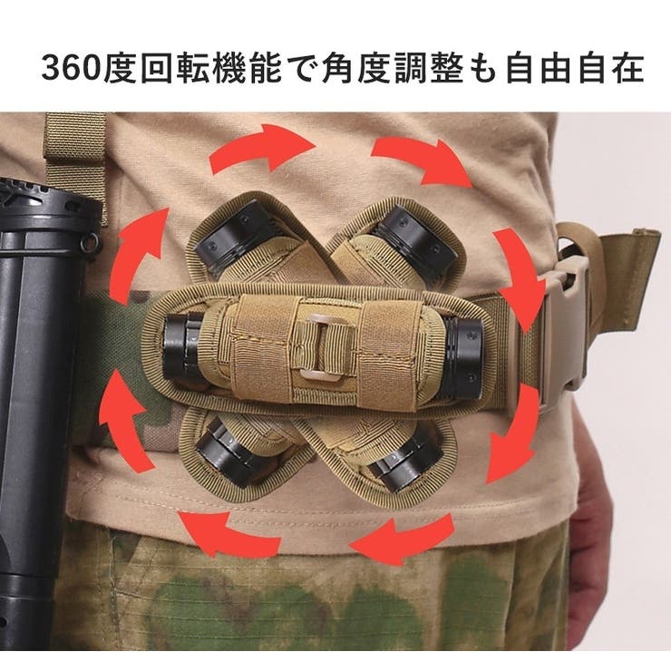 懐中電灯ホルダー ライトホルダー タクティカルホルダー | PlusNao | 詳細画像3 
