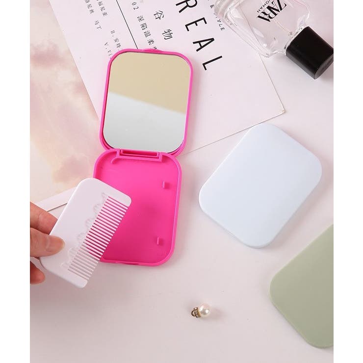 コンパクトミラー コーム付き 手鏡 | PlusNao | 詳細画像2 