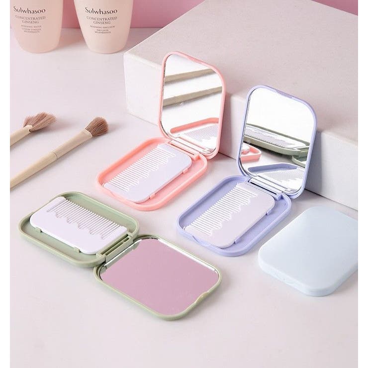 コンパクトミラー コーム付き 手鏡 | PlusNao | 詳細画像4 