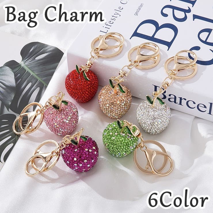 バッグチャーム キーホルダー リンゴ | PlusNao | 詳細画像1 