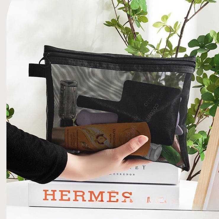 化粧ポーチ メイクポーチ メッシュポーチ | PlusNao | 詳細画像4 