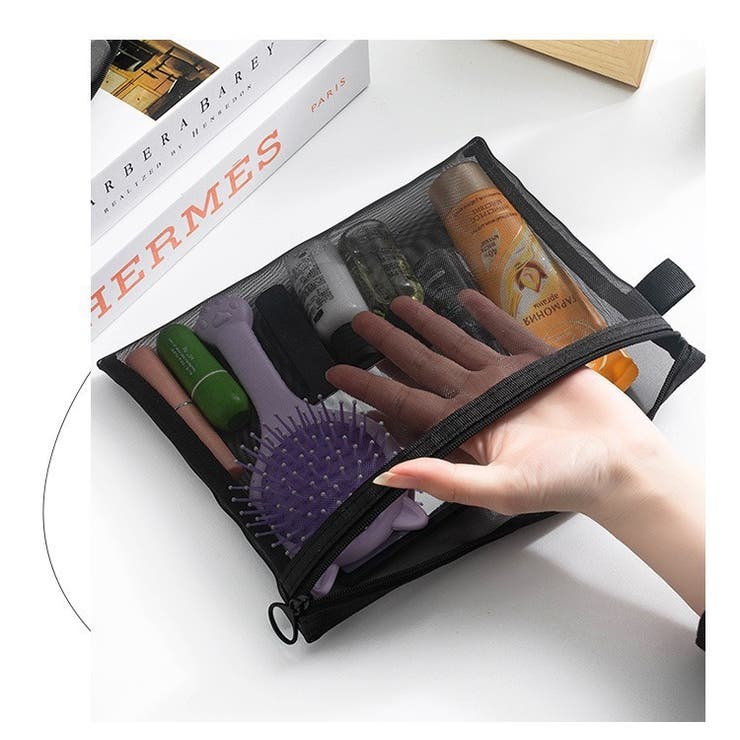 化粧ポーチ メイクポーチ メッシュポーチ | PlusNao | 詳細画像8 