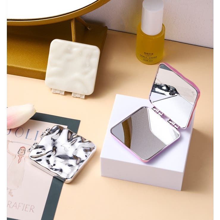 コンパクトミラー 手鏡 折りたたみ | PlusNao | 詳細画像3 