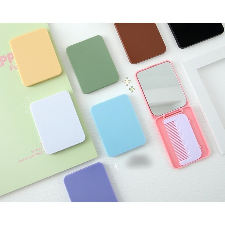 コンパクトミラー コーム付き 手鏡 | PlusNao | 詳細画像3 