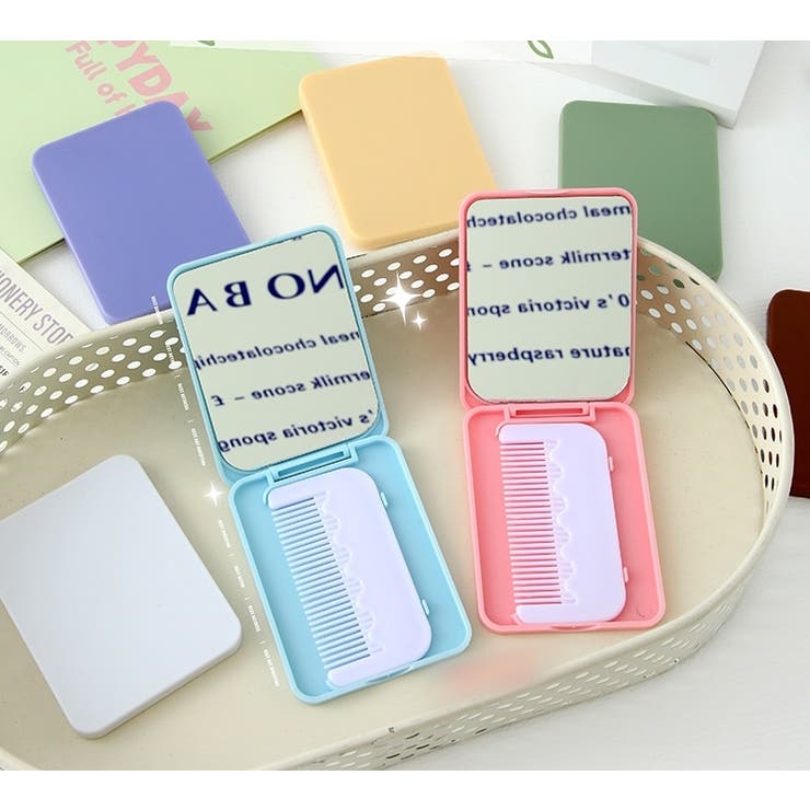 コンパクトミラー コーム付き 手鏡 | PlusNao | 詳細画像4 