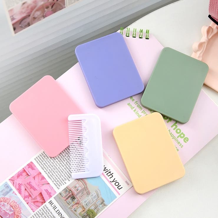 コンパクトミラー コーム付き 手鏡 | PlusNao | 詳細画像5 