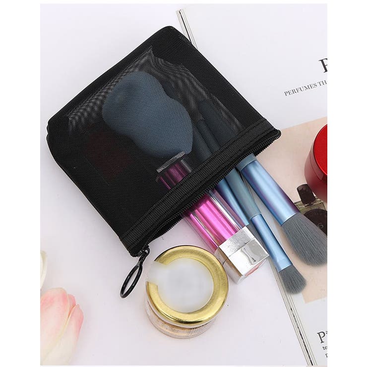 メイクポーチ 化粧ポーチ メッシュポーチ | PlusNao | 詳細画像3 