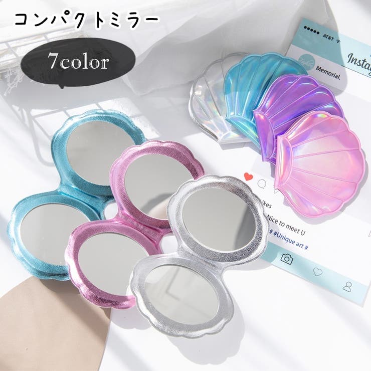 コンパクトミラー 手鏡 レディース | PlusNao | 詳細画像1 