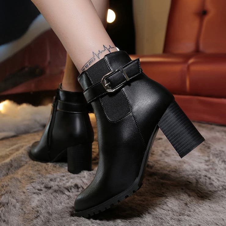 ショートブーツ ショート丈 ヒール高7cm | PlusNao | 詳細画像14 