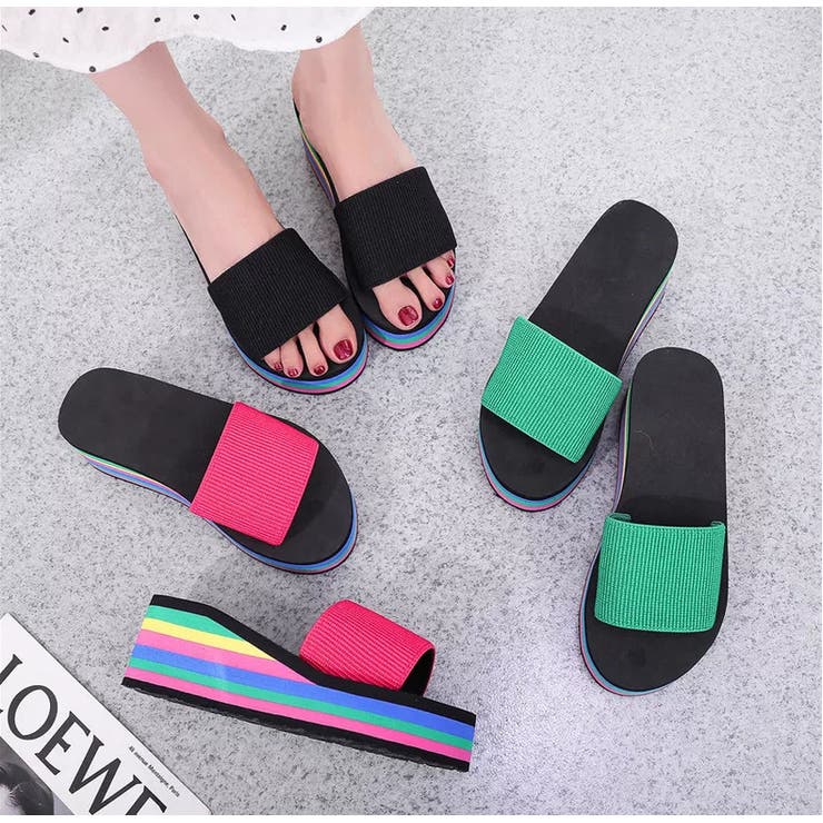 厚底サンダル フラットソール レディース | PlusNao | 詳細画像2 