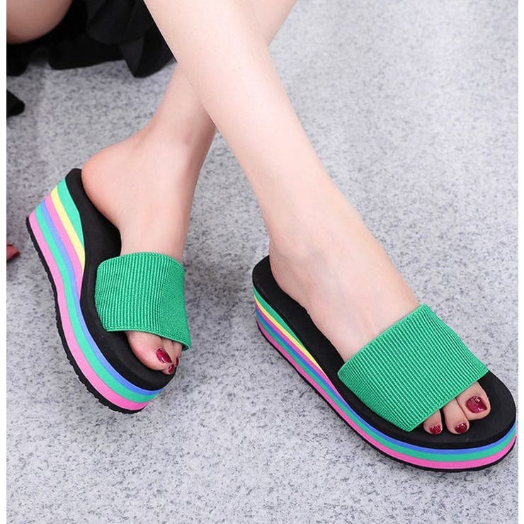 厚底サンダル フラットソール レディース | PlusNao | 詳細画像8 