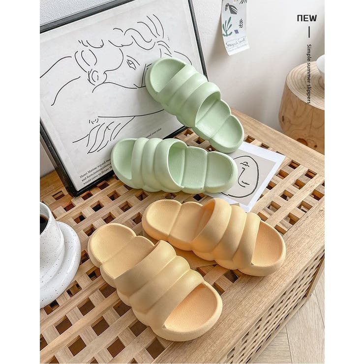 シャワーサンダル ラバースリッパ ビーチサンダル | PlusNao | 詳細画像8 