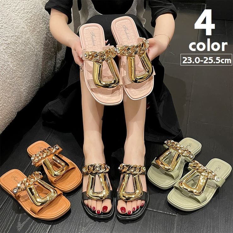 サンダル フラット オープントゥ | PlusNao | 詳細画像1 