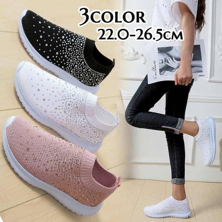 スリッポン スニーカー ヒール高3cm | PlusNao | 詳細画像1 