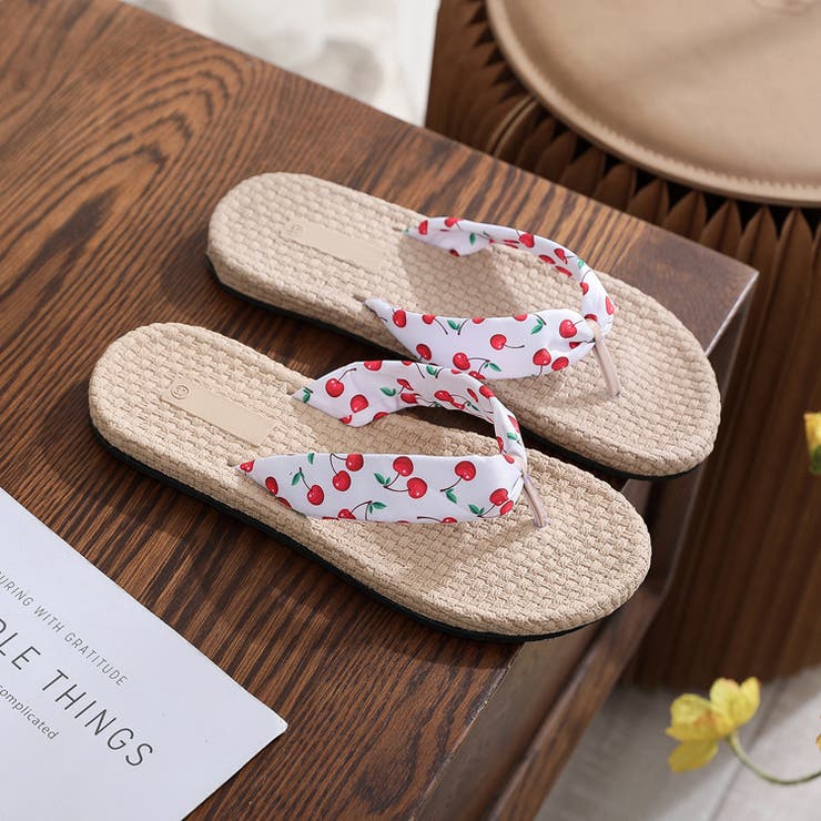 トングサンダル フラットサンダル ジュート風サンダル | PlusNao | 詳細画像13 