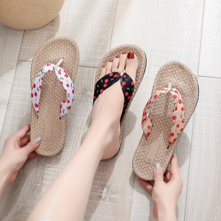 トングサンダル フラットサンダル ジュート風サンダル | PlusNao | 詳細画像8 