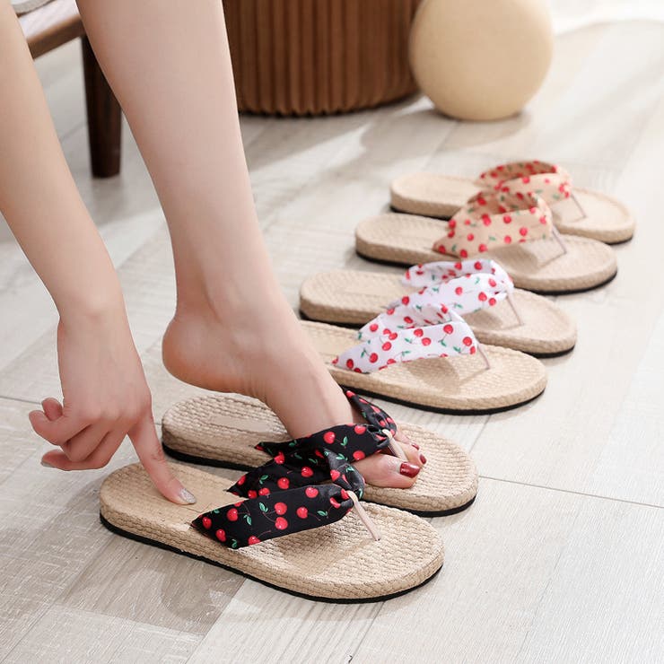 トングサンダル フラットサンダル ジュート風サンダル | PlusNao | 詳細画像9 