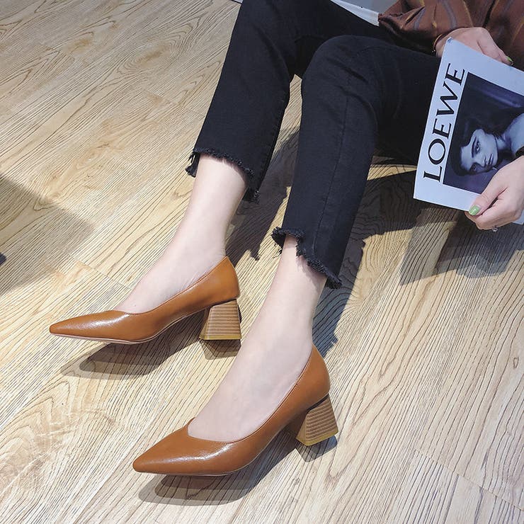 パンプス ポインテッドトゥ チャンキーヒール | PlusNao | 詳細画像11 