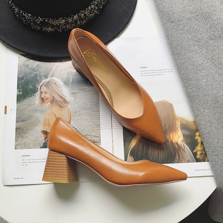 パンプス ポインテッドトゥ チャンキーヒール | PlusNao | 詳細画像15 