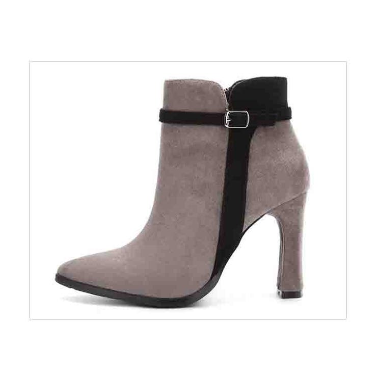 ショートブーツ ポインテッドトゥ ベルト | PlusNao | 詳細画像14 