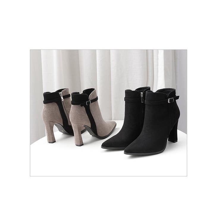 ショートブーツ ポインテッドトゥ ベルト | PlusNao | 詳細画像5 