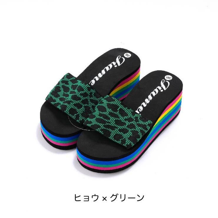厚底ビーチサンダル 太ベルト フラットソール | PlusNao | 詳細画像10 