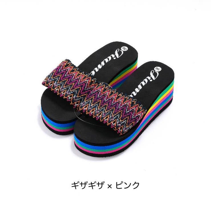 厚底ビーチサンダル 太ベルト フラットソール | PlusNao | 詳細画像11 
