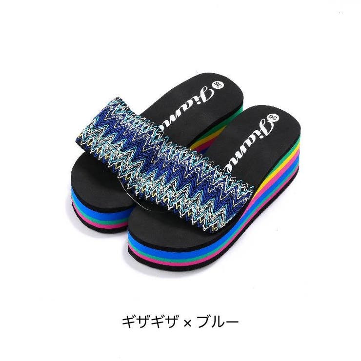厚底ビーチサンダル 太ベルト フラットソール | PlusNao | 詳細画像12 