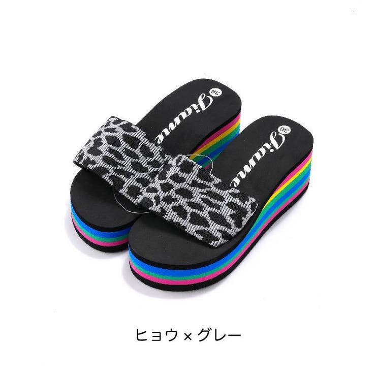 厚底ビーチサンダル 太ベルト フラットソール | PlusNao | 詳細画像9 