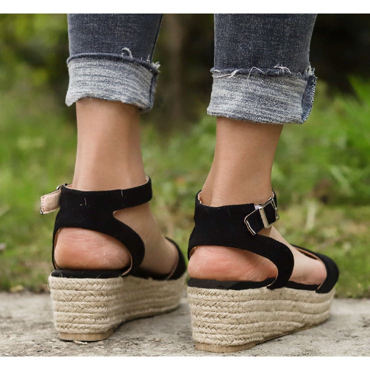 厚底サンダル アンクルストラップ ウェッジソール | PlusNao | 詳細画像11 